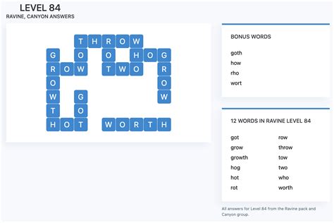 wordscapes 84|Wordscapes Level 84 Answers & Bonus Words .